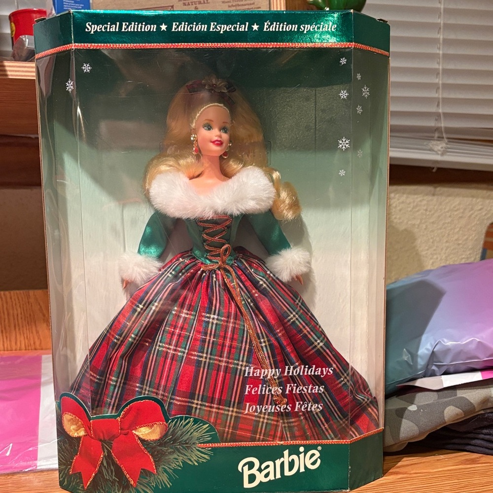 Barbie Special Edition in Red and Green Plaid Dress
